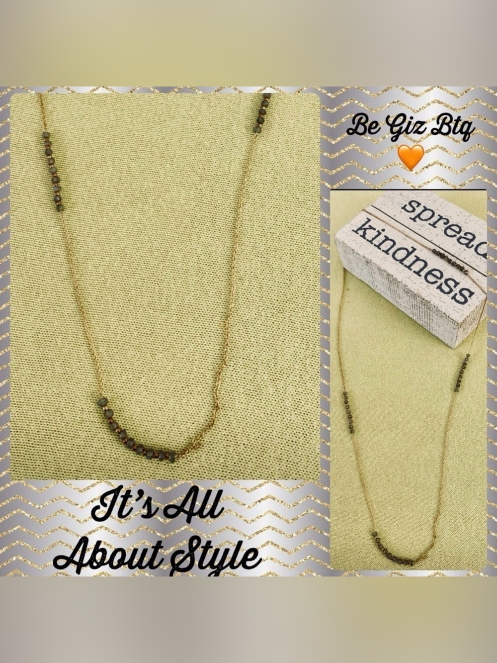 Gorjana Pyrite Rounds on Long Gold Chain Necklace